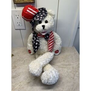 Uncle George Patriotic Bear 16" America The Beautiful Singing Plushy 4th Of July